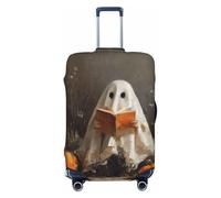 Cute Ghost Reading in The Woods - Fundas elásticas vintage para equipaje de viaje, a prueba de polvo, resistente a los arañazos, protector de maleta de 22 a 24 pulgadas