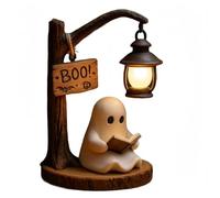 Cute Ghost Reading Lantern, 3d Resin Halloween Ghost Night Light, Ideal For Desks, Mantels, Construction Party Atmosphere