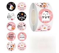 Cute Ghost Stickers - 500 Piece Halloween Label Set, Adhesive Decorative Stickers for Scrapbooks Crafts and Present Packaging, Cartoon Ghost Designs for Kids glasses Bottles, 10.23 x 7.08 x 1.18 Inche