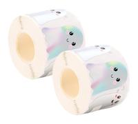 Cute Ghost Stickers - Impermeable Thousand Pieces, Self Adhesive Holographic, Juego de calcomanías de vinilo, accesorio de papelería artificial | Unidad decorativa vibrante, equipo para el