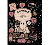 Cute Ghost Tarot Reader Notebook Large: Cute Spooky Composition Notebook for Journaling, Notes & Booktok Lovers