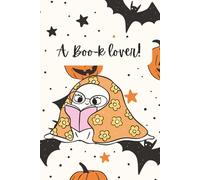 Cute Ghost Themed Reading List Journal and Tracker 6x9 110 Pages: Gift for Book Lovers, Seasonal Stocking Stuffer