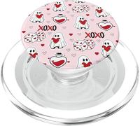 Cute Ghost Valentines XOXO Heart Dice Spooky PopSockets PopGrip para MagSafe