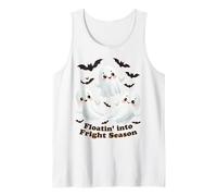 Cute Ghosts Floatin' into Fright Season Halloween Camiseta sin Mangas