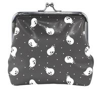 Cute Ghosts - Monederos y bolsas de piel personalizados con hebilla para cambio de dinero, Cute Ghosts Black, UNITALLA, Cute Ghosts Black, UNITALLA, Classic