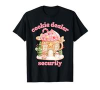 Cute Gingerbread Christmas Cookie Dealer Security Kids Camiseta