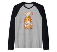 Cute Gingerbread GNOME Graphic For Women Men and Christmas Camiseta Manga Raglan