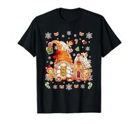 Cute Gingerbread House Decor For Women with Christmas GNOME Camiseta gráfica económica