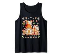 Cute Gingerbread House Decor For Women with Christmas GNOME Camiseta sin Mangas