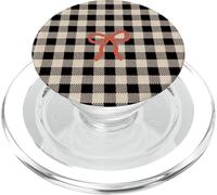 Cute Gingham Checkered Hearts Bows Stars Pattern PopSockets PopGrip para MagSafe