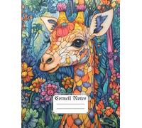 Cute Giraffe Cover Cornell Notes Notebook: Cornell Style Taking Notebook for Students /Teachers with Numbered Pages. For Schools, Colleges, Universities