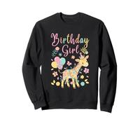 Cute Giraffe Floral Girls Birthday Party Sudadera