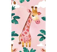 Cute Giraffe Themed: Composition Artistic Animal Minimal Design | Botanical Print | Journal Diary | Perfect Gift for Giraffe Lovers, Women, Girls & Teenagers | 120 Line Pages of 6x9