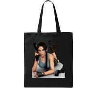 Cute Girl Look - Bolsa de algodón ecológico natural, color negro, Black, Talla única