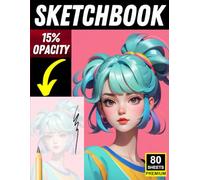 Cute Girl Portrait Tracing Sketchbook: 80 Light-Opacity Pages for Stylized Face Drawing Practice