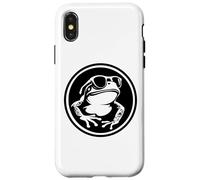 Cute Girls Boys Whimsical Sunglasses Meme Bullfrog Frog Logo Carcasa para iPhone X/XS
