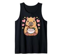 Cute Girls Capybara Ramen Kawaii Tea Kawaii Capy Lover Camiseta sin Mangas