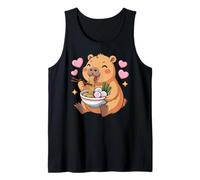 Cute Girls Capybara Ramen Kawaii Tea Kawaii Capy Lover Camiseta sin Mangas
