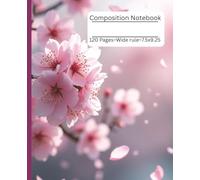 Cute Girls Composition Notebook - Pretty notebooks for girls ,kids, adults - Wide Ruled, 120 Pages, Matte Cover(7.5 x 9.25 in)