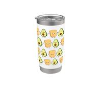 Cute Girls Funny Anime Kawaii Food Avocado Toast Bread Lover Vaso térmico de acero inoxidable de doble pared