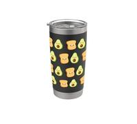 Cute Girls Funny Anime Kawaii Food Avocado Toast Bread Lover Vaso térmico de acero inoxidable de doble pared