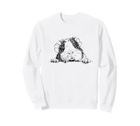 Cute Girls Happy Face Black Ink Logo Guinea Pig Lover Sudadera