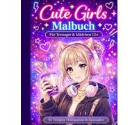 Cute Girls Malbuch: Cozy Coloring für Teenager und Mädchen ab 12 Jahren: Anime und Manga