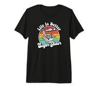 Cute Girls Retro Vintage Life Is Better Sugar Glider Lover Camiseta Premium