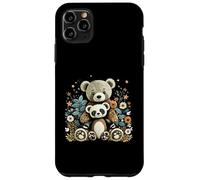 Cute Girls Teddy Bear and Ted Friend Floral Cottagecore Carcasa para iPhone 11 Pro MAX