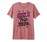 Cute Girls Trip 2026 Vacaciones Surfing Beach Travel Matching Camiseta Premium