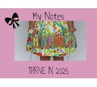 Cute & Girly THRIVE IN 2025 Ruled 100 page NOTEBOOK / 8.25 x 6 Bow and Bright NOTES