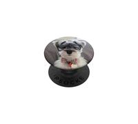 Cute Glasses Womens Girls Kids Miniature Schnauzer Dog Lover PopSockets PopGrip Adhesivo