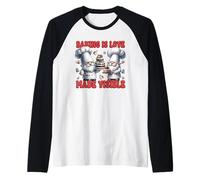 Cute GNOME Baking Stuff For Bakers Women Pastry Love Quote Camiseta Manga Raglan