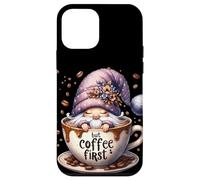 Cute GNOME Coffee Mug with Funny Saying But Coffee First Carcasa para iPhone 12 Mini