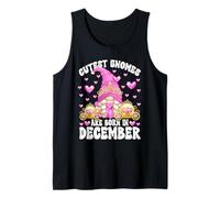 Cute GNOME For Kids Girls Born In December Birthday Princess Camiseta sin Mangas