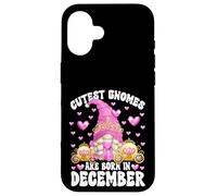 Cute GNOME For Kids Girls Born In December Birthday Princess Carcasa para iPhone 16