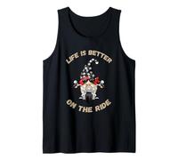 Cute GNOME For Oldschool Biker - Life Is Better On The Ride Camiseta sin Mangas