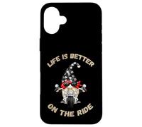 Cute GNOME For Oldschool Biker - Life Is Better On The Ride Carcasa para iPhone 16 Plus