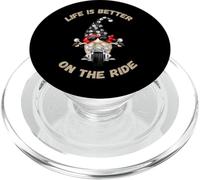 Cute GNOME For Oldschool Biker - Life Is Better On The Ride PopSockets PopGrip para MagSafe