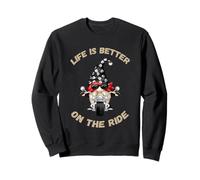 Cute GNOME For Oldschool Biker - Life Is Better On The Ride Sudadera