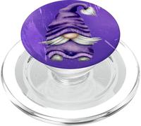 Cute GNOME Graphic For Gardener and Spring and Summer Purple PopSockets PopGrip para MagSafe