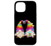 Cute GNOME In 70s Outfit Shows Peace Sign In Hippie Costume Carcasa para iPhone 15