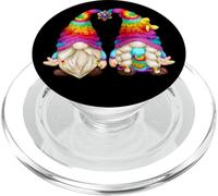 Cute GNOME In 70s Outfit Shows Peace Sign In Hippie Costume PopSockets PopGrip para MagSafe