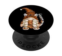 Cute GNOME In Tiger Costume For Women and Tiger Mom PopSockets PopGrip Adhesivo