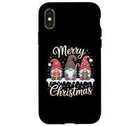 Cute GNOME Santa Claus Hat and Christmas Lights Carcasa para iPhone X/XS