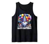 Cute GNOME Themed Birthday Dress Women Happy Birthday GNOME Camiseta sin Mangas