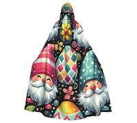Cute-Gnomes-Easter-Eggs - Capa con capucha de bruja para adultos, disfraz de Halloween
