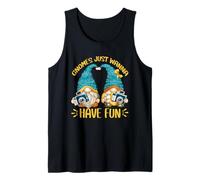 Cute Gnomes Just Wanna Have Fun For Girls Funny Traveling Camiseta sin Mangas