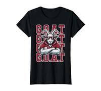 Cute Goat Fantasy Football Basketball Soccer Commish Champ Camiseta gráfica económica, Mujer, Negro, S