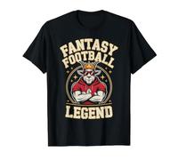 Cute Goat Fantasy Football Leyenda Juego En King Genius Humor Camiseta gráfica económica, Hombre, Negro, XL